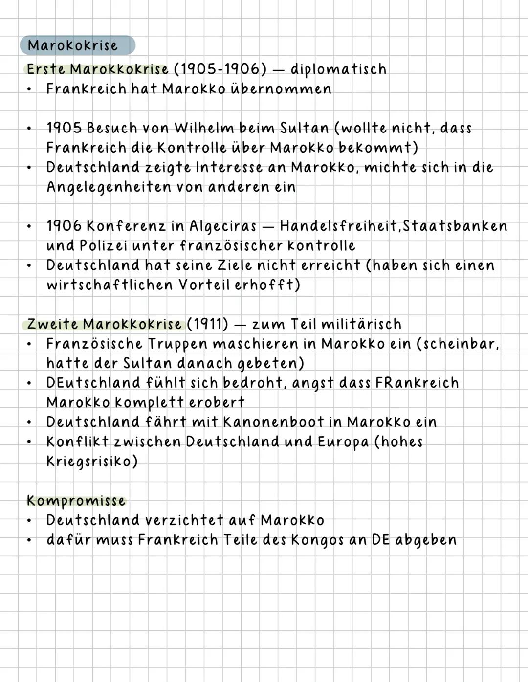 # Geschichtsklausur
Themen
1. außenpolitische Wende von Bismarck zu Wilhelm dem Zweiten
2. der Weg in den Ersten Weltkrieg als Folge vo
