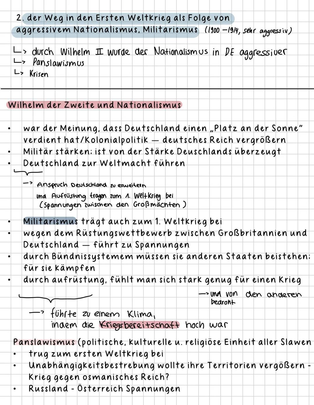 # Geschichtsklausur
Themen
1. außenpolitische Wende von Bismarck zu Wilhelm dem Zweiten
2. der Weg in den Ersten Weltkrieg als Folge vo