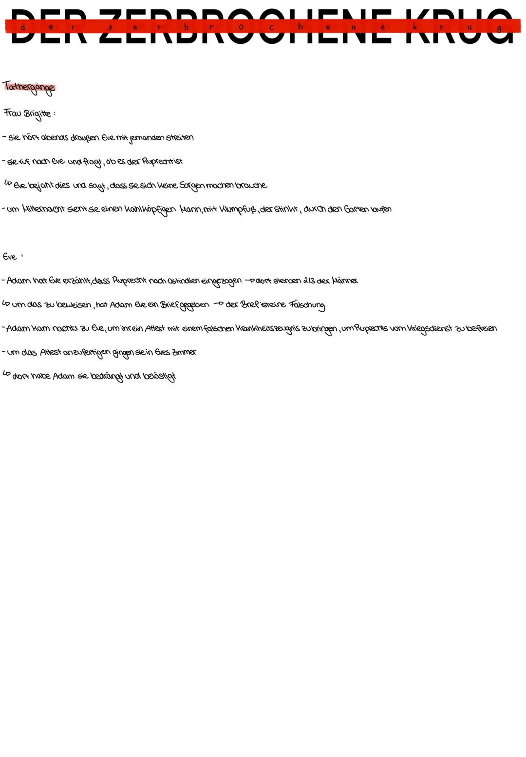 DER ZERBROCHENE KRUG
Kapitel zusammenfassung
1. Auftritt:
- Charaktere
-setting
niederländisches Dorf Huisum bei Utrecht bei Utrecht; die Ge