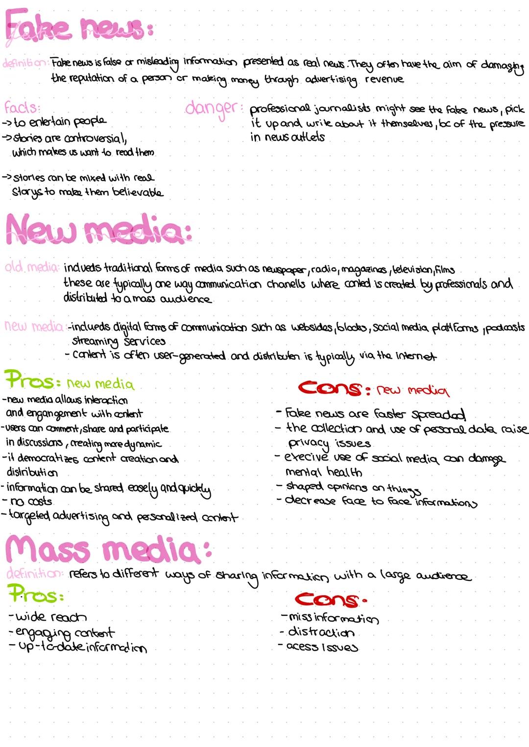 Q4:
•The impact of media in on society.
1. social media
> digital media
Is dangers on the internet. V.
fake news V
↳ citizen joumalism V
↳ m