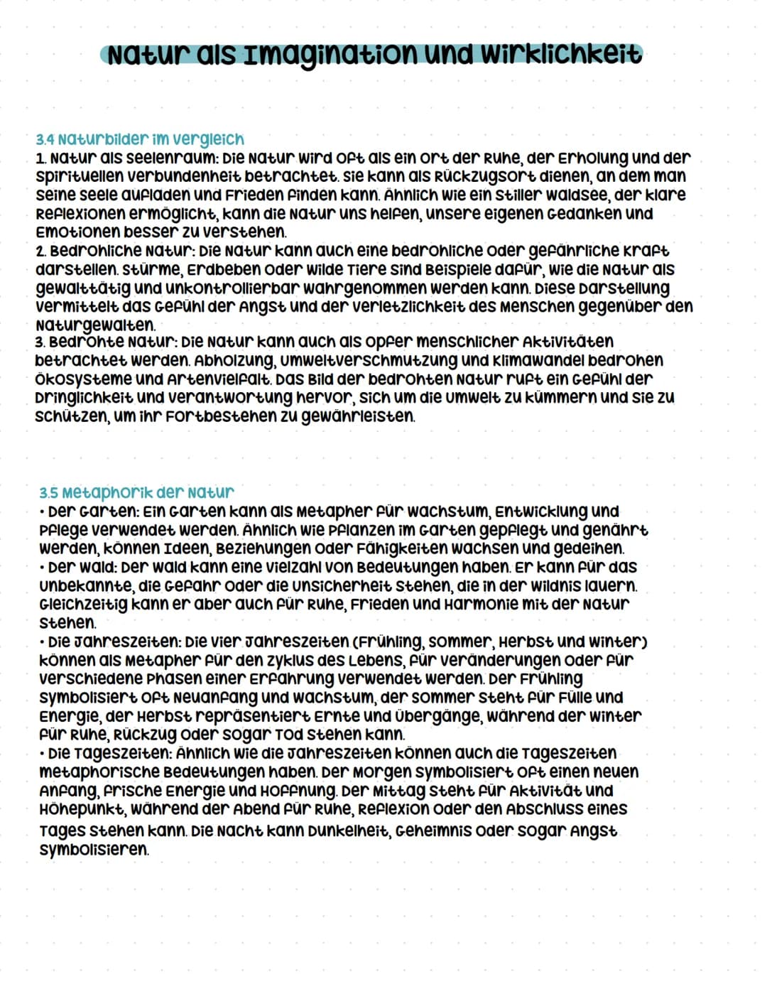 Abiturvorbereitung 2024 Deutsch LK -Q1.3 - Natur Als Imagination Und Wirklichkeit – Seite 4