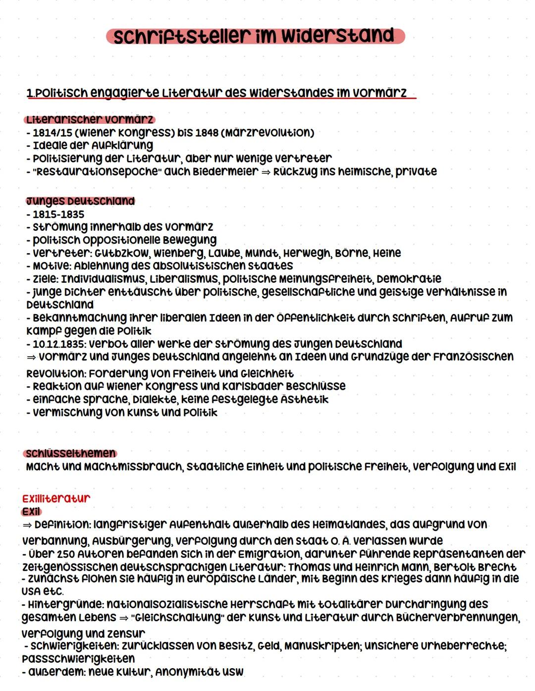 Q2.3 Schriftsteller im Widerstand
grundlegendes Niveau (Grundkurs und Leistungskurs)
- politisch engagierte Literatur des Widerstandes im