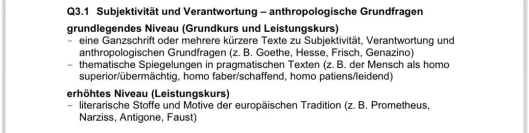 Abiturvorbereitung 2024 Deutsch LK -Q3.1 - Subjektivität und Verantwortung: anthropologische Grundfragen