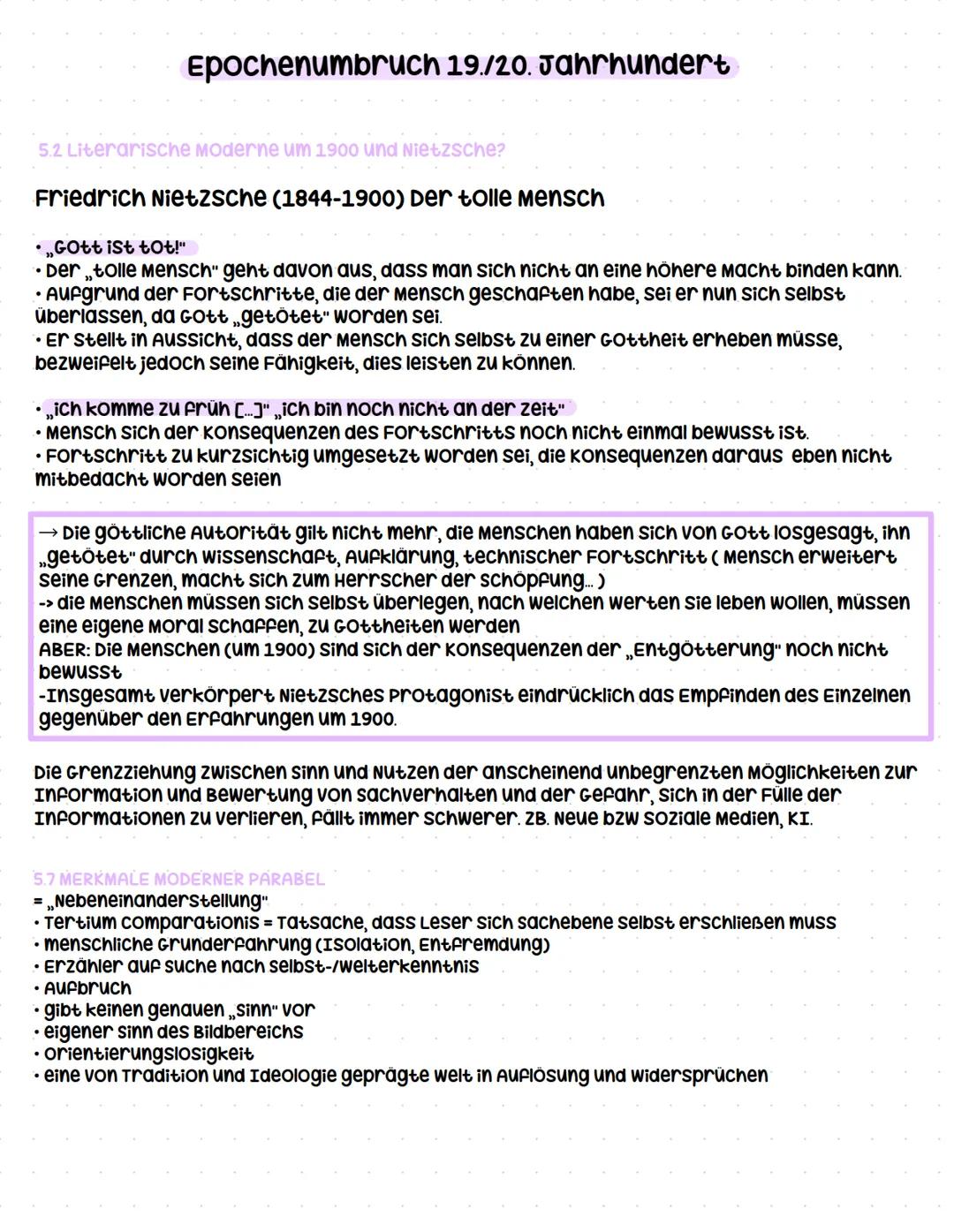 Q3.2 Epochenumbruch 19./20. Jahrhundert – literarische Moderne im frühen
20. Jahrhundert
grundlegendes Niveau (Grundkurs und Leistungskurs)