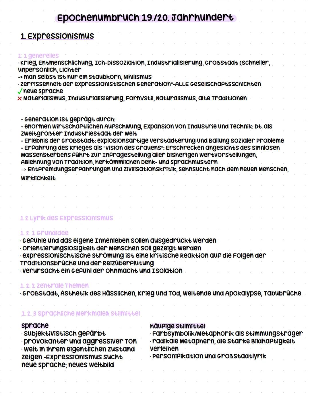 Q3.2 Epochenumbruch 19./20. Jahrhundert – literarische Moderne im frühen
20. Jahrhundert
grundlegendes Niveau (Grundkurs und Leistungskurs)