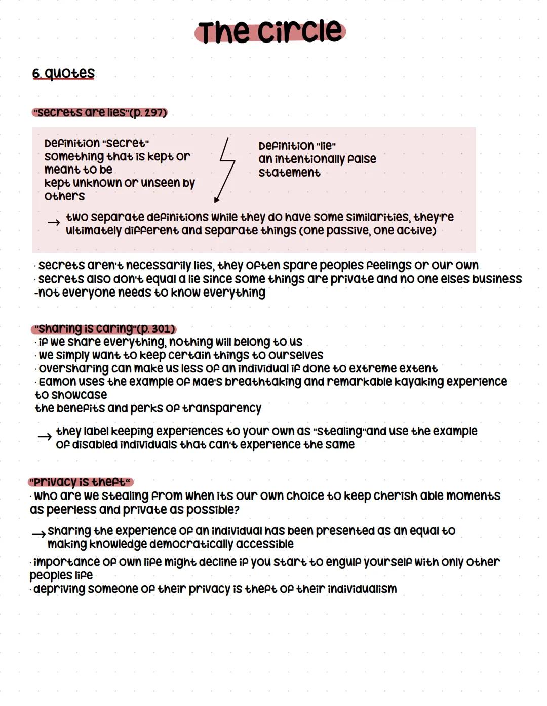 THE
CIRCLE
DAVE
EGGERS The circle
1. Summary
BOOK I (pp 1-304)
Mae starts her new job at the circle → motivated, thankful, overwhelmed
⚫"The