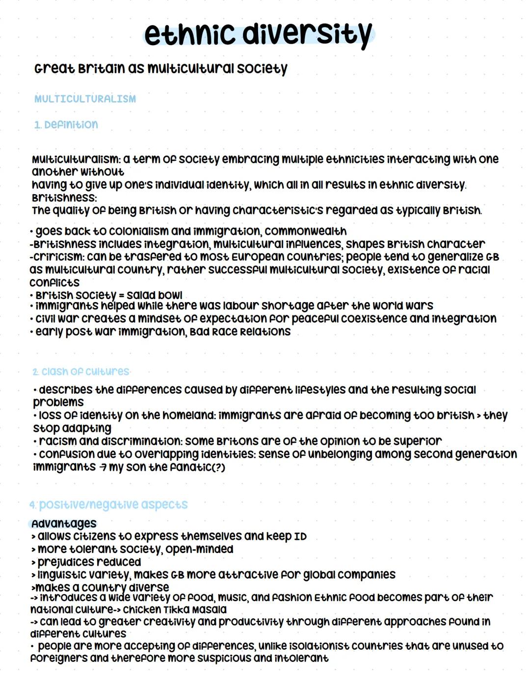 Q2.2 Ethnic diversity (Ethnische Vielfalt)
grundlegendes Niveau (Grundkurs und Leistungskurs)
- Great Britain as a multicultural society (Gr