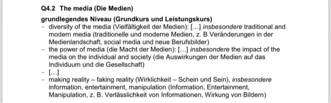 Abiturvorbereitung 2024 Englisch GK - Q3.2 The media