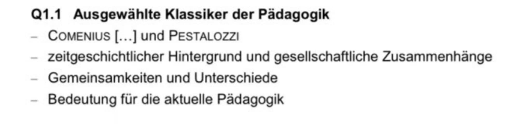 Abiturvorbereitung 2024 Erziehungswissenschaft LK -Q1.1 - Ausgewählte Klassiker der Pädagogik – Seite 1