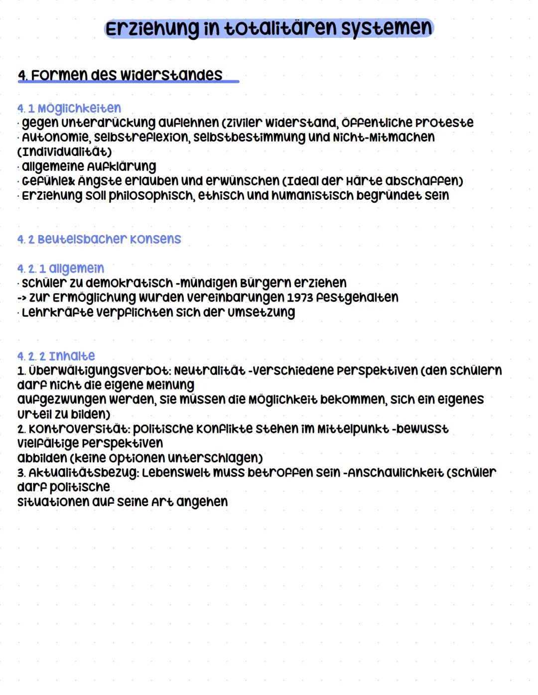 Q1.4 Erziehung in totalitären Systemen
- Merkmale totalitärer Erziehungsmodelle
- das totalitäre Menschenbild
- totalitāre Erziehung und ih