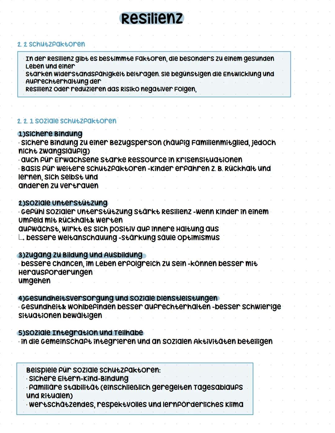 ## Q2.5 Resilienz
- Auseinandersetzung mit dem Resilienzbegriff
- Risiko- und Schutzfaktoren und deren Wechselwirkung
- Pädagogische Unte
