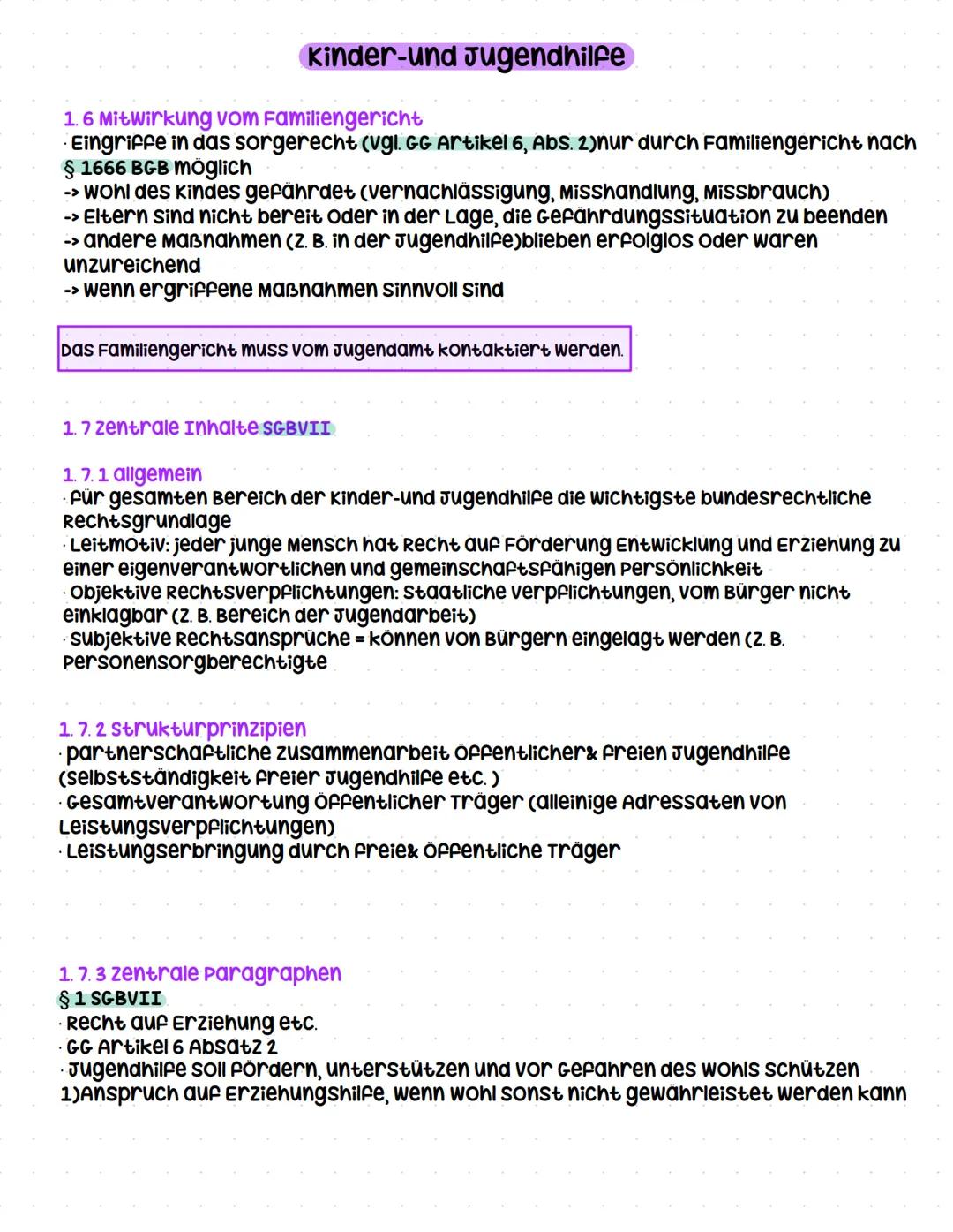 Q3.2 Das System der Kinder- und Jugendhilfe
- rechtliche Grundlagen, insbesondere Art. 6 GG, SGB VIII, BGB
- strukturelle Organisation, in