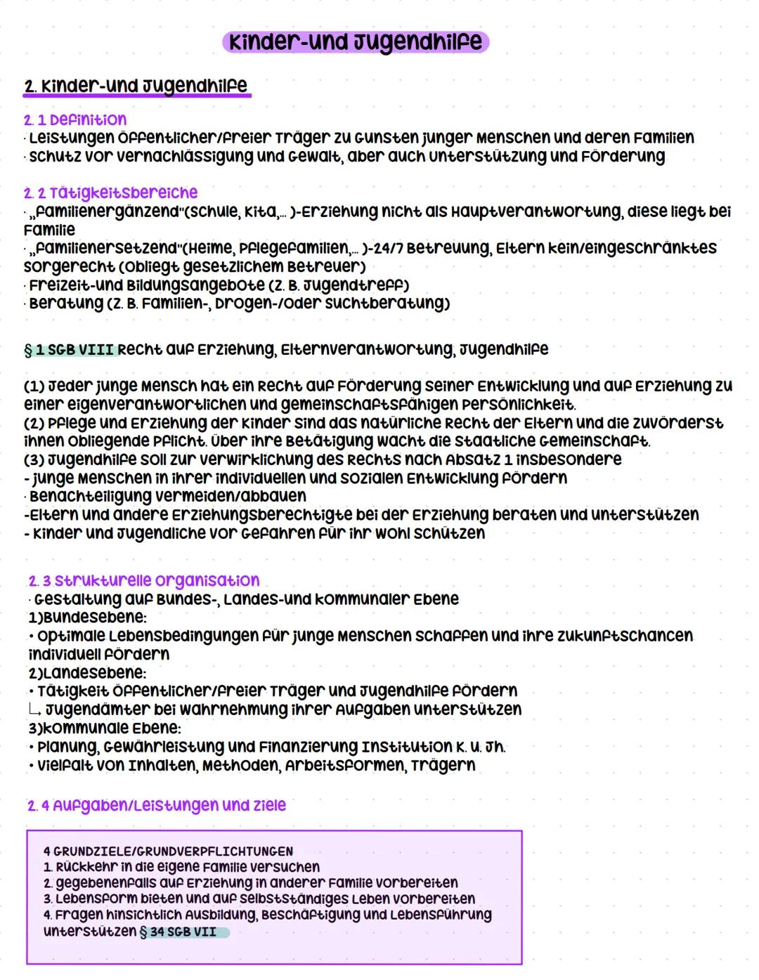 Q3.2 Das System der Kinder- und Jugendhilfe
- rechtliche Grundlagen, insbesondere Art. 6 GG, SGB VIII, BGB
- strukturelle Organisation, in