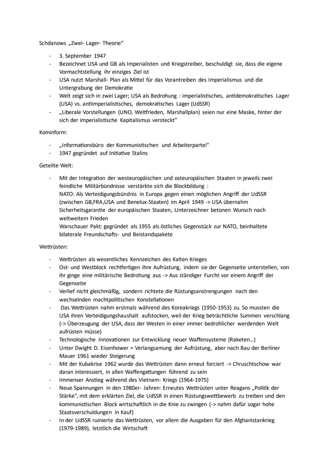 # Q3.1 Der Kalte Krieg - stabile oder labile Weltordnung?
Blockbildung und Blockkonfrontation:
Definition:
- Ost-West-Konflikt: Begriff be