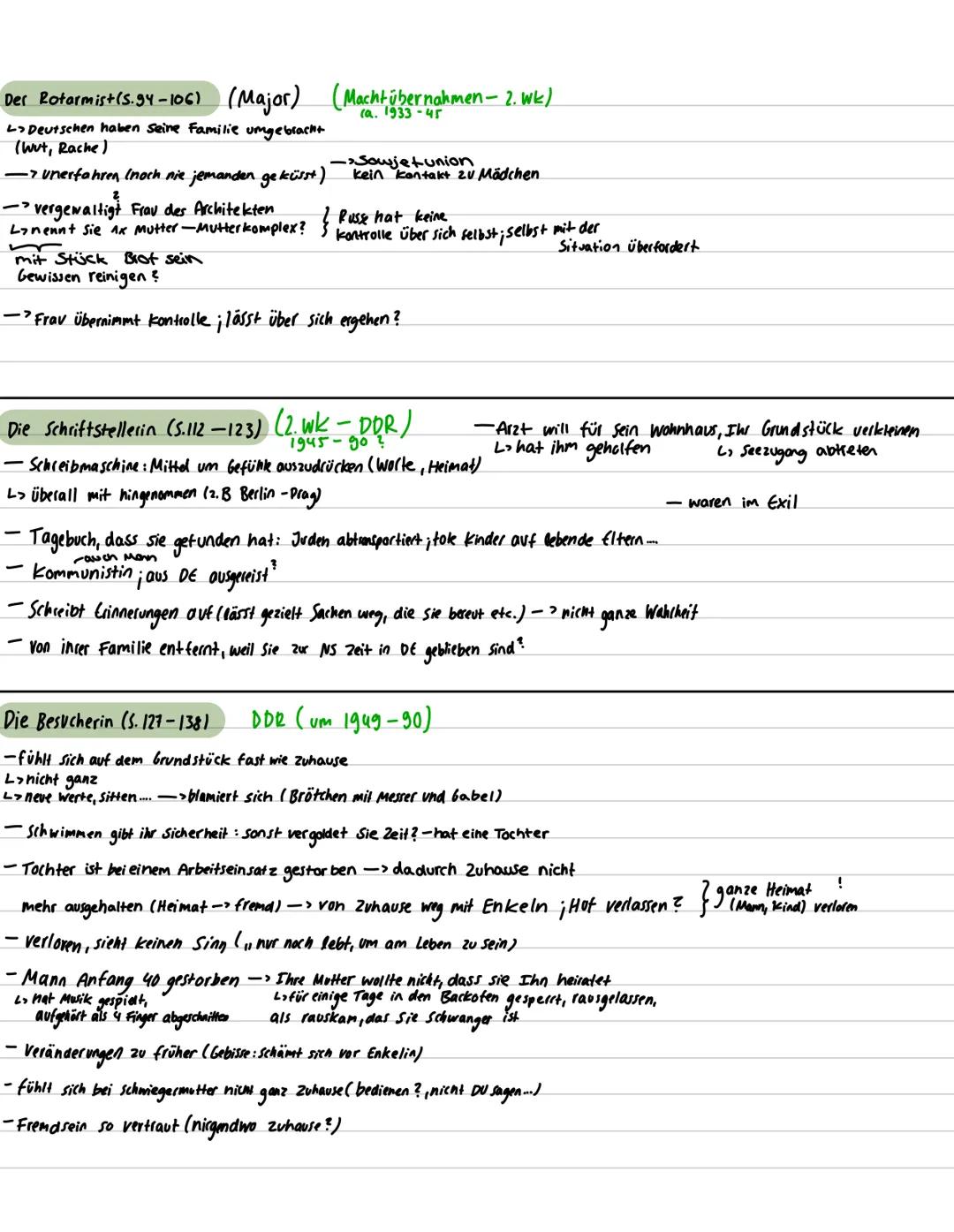 ca. 1930-2000
HEIMSUCHUNG ZUSAMMENFASSUNG (alle Personen+ Interpretationsansätze)
Entstehung (5.9-11)
-11 Kapitel + Gärtner
-Beschreibung, w