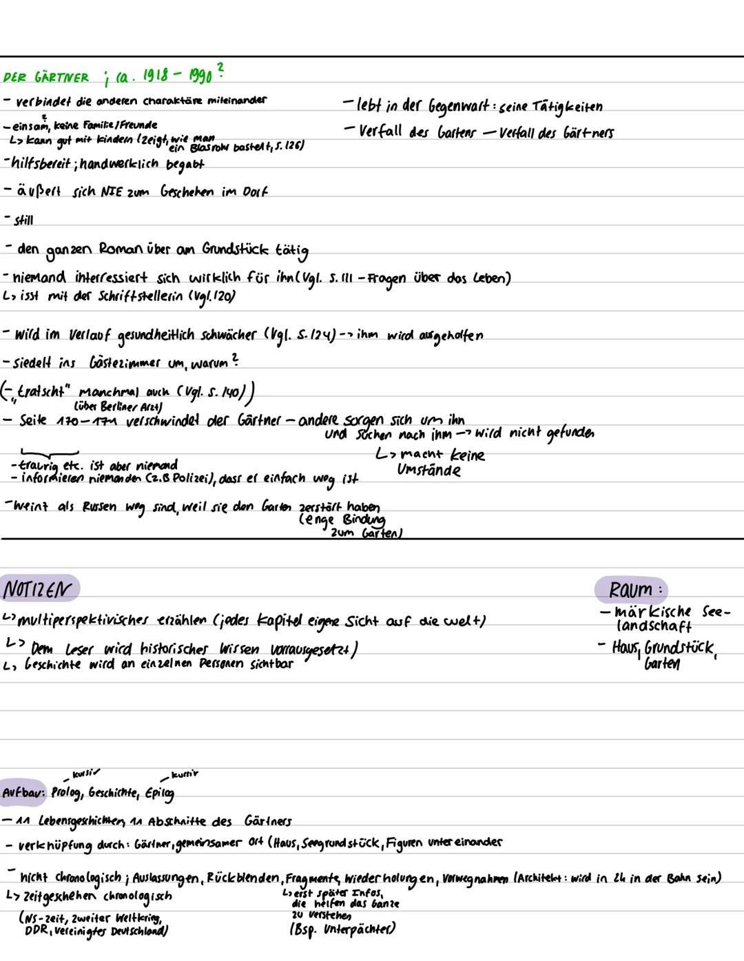 ca. 1930-2000
HEIMSUCHUNG ZUSAMMENFASSUNG (alle Personen+ Interpretationsansätze)
Entstehung (5.9-11)
-11 Kapitel + Gärtner
-Beschreibung, w
