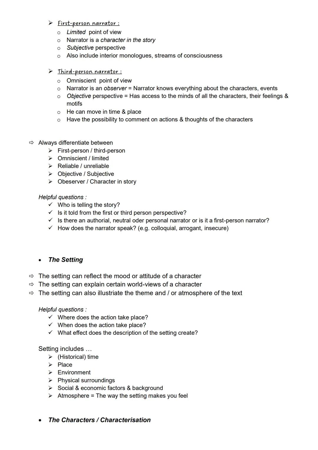 •
•
How to analyse fictional texts
A fictional text is a made-up story (but you often find real content & actions)
Fictional texts include,