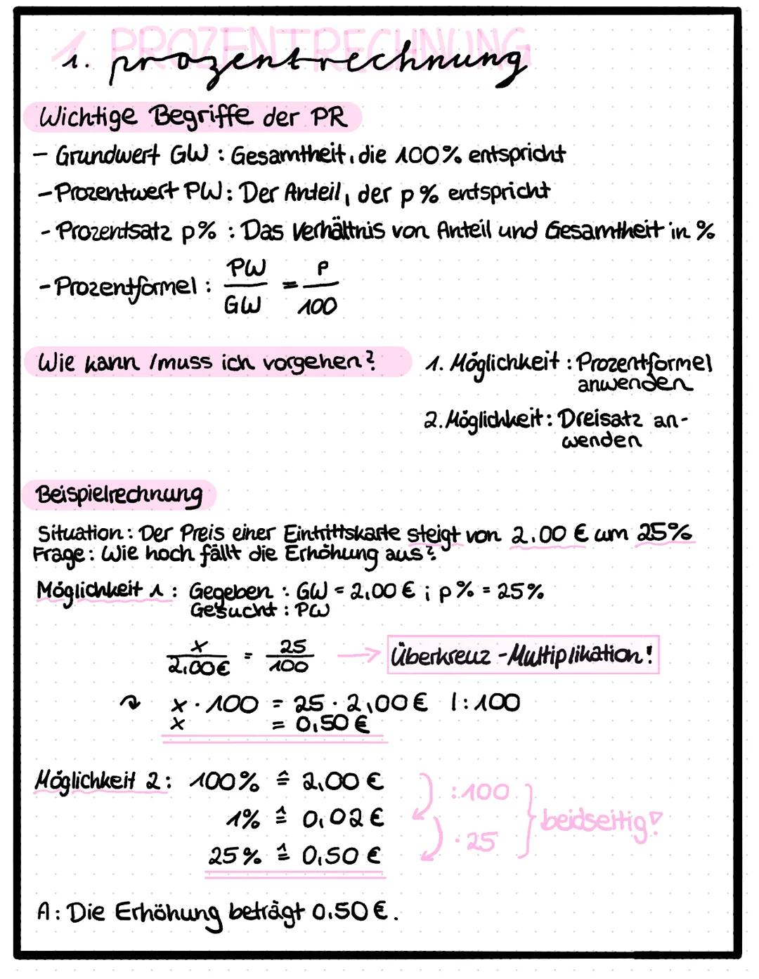 Übersicht
Folgende Dinge musst du spätestens nach Klasse 3 beherrschen
Prozentrechnung
Realschule
Potenzen und Potenzgesetze
Binomische Form