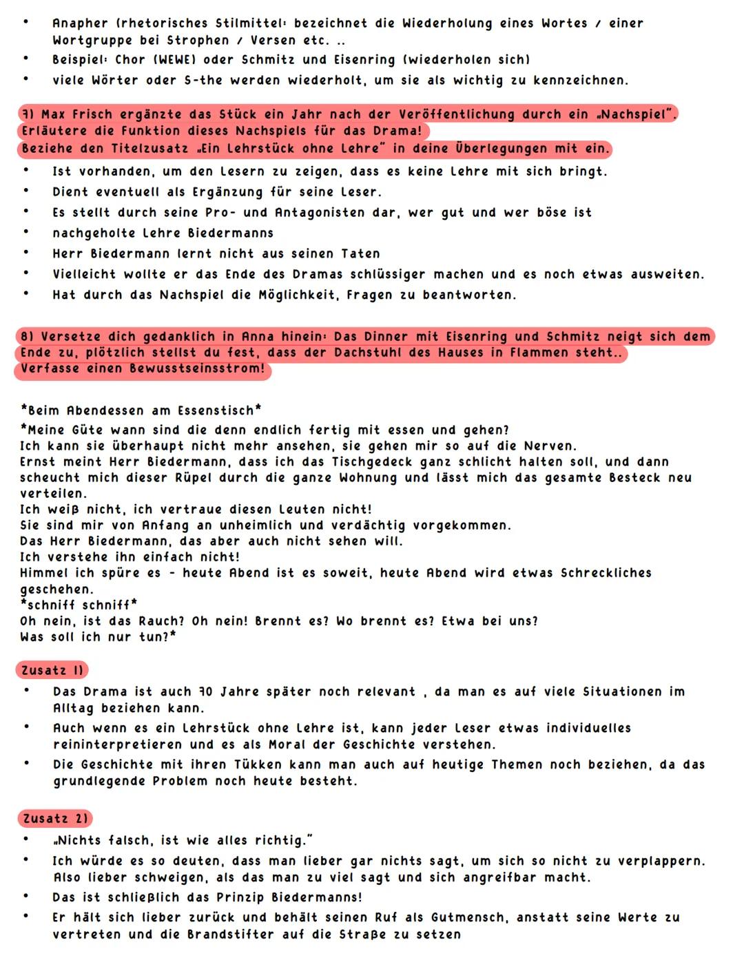 Deutsch - Drama: Biedermann und die Brandstifter
Aufgabe 1) Vervollständige die Mindmap mit deinen eigenen Ideen.
Inhalt
Wortspiel
mehrer