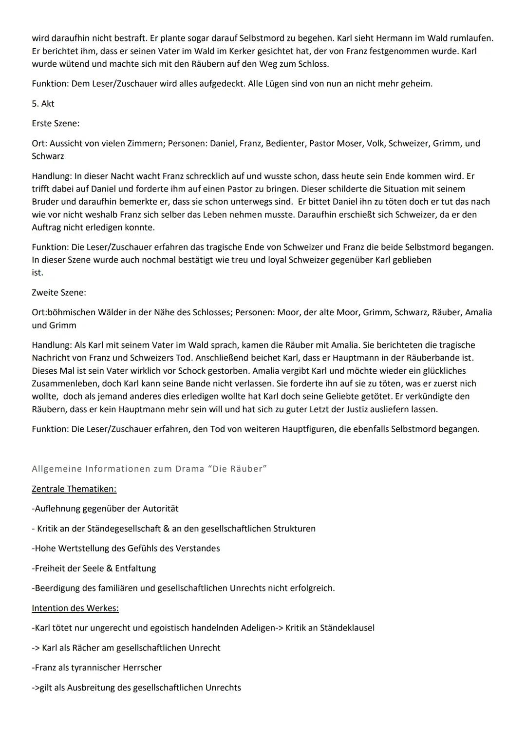 # Die Räuber - Friedrich Schiller
Grobe Zusammenfassung
In Schillers "Die Räuber" geht es um die zwei von grundauf verschiedenen Söhne des