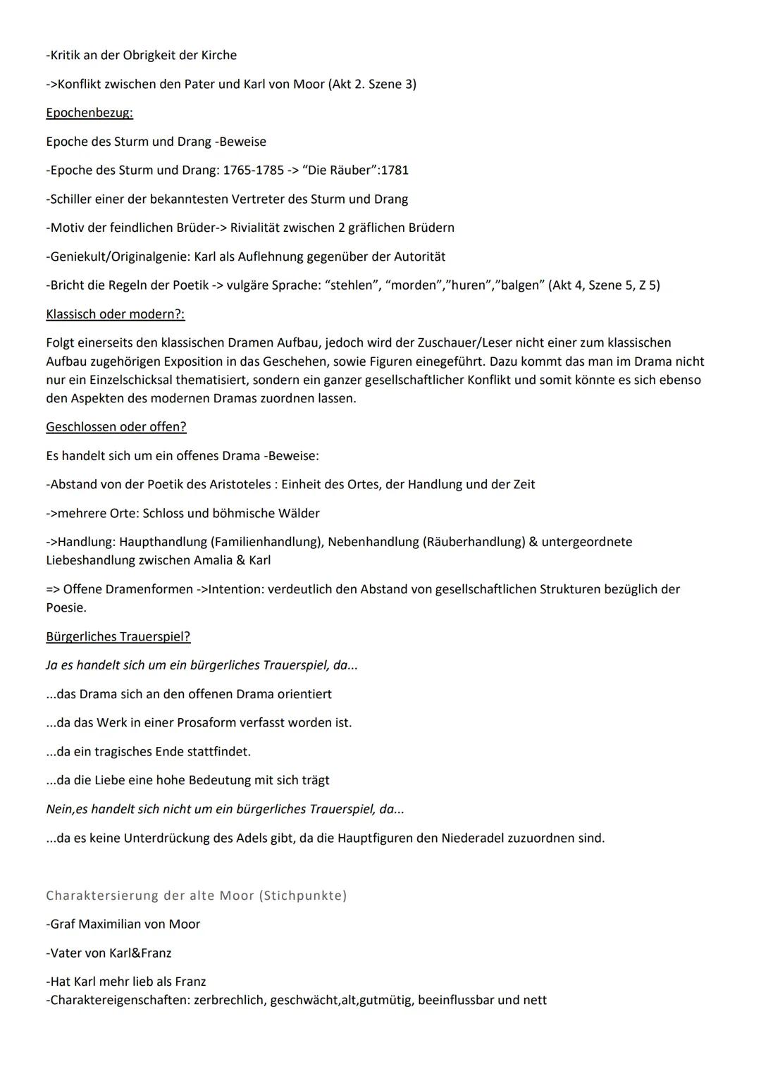 # Die Räuber - Friedrich Schiller
Grobe Zusammenfassung
In Schillers "Die Räuber" geht es um die zwei von grundauf verschiedenen Söhne des