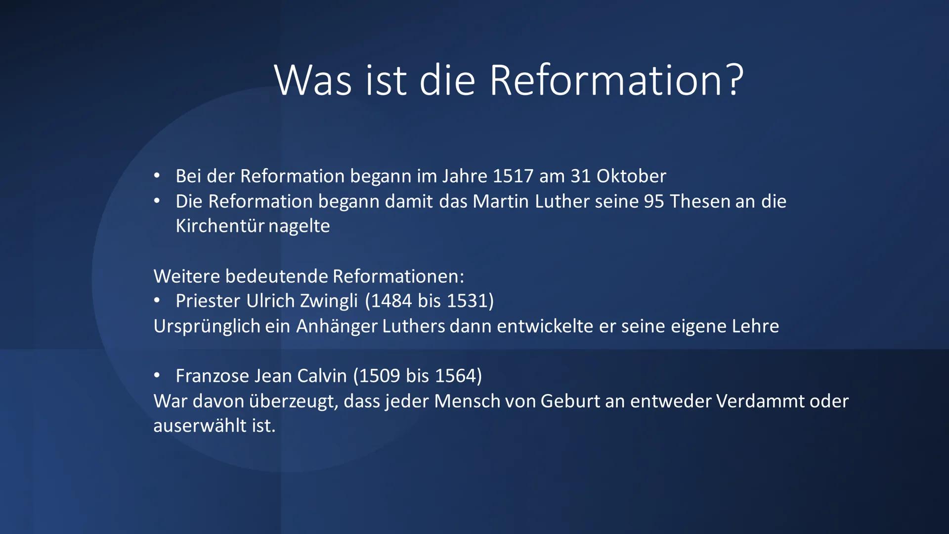 Luther und die
Reformation
Von Helena Ge., Louisa W., Julia
B., Helena Go. und Karla B.
ト
V
Γ # Inhaltsverzeichnis
* Steckbrief Martin