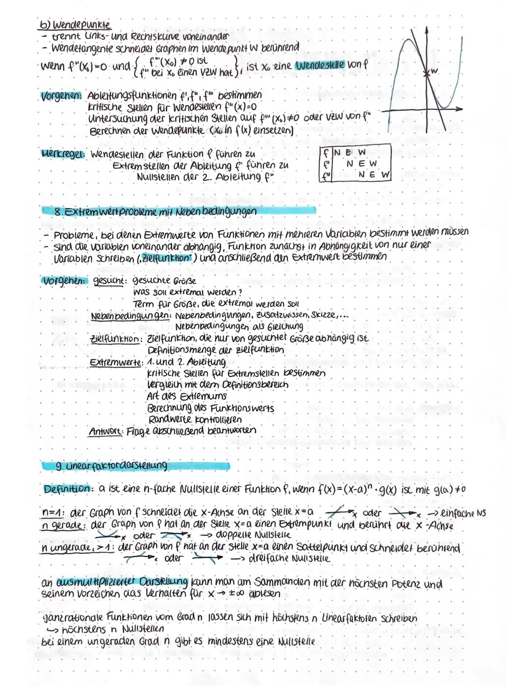 # mathekl
KS1 22/10/2 1
# DIFFERENZIALRECHNUNG
1. Ableitungsregein, höhere Ableitungen
Potenzregel
für Funktion f mit f(x)=x² gilt: f'(x)
