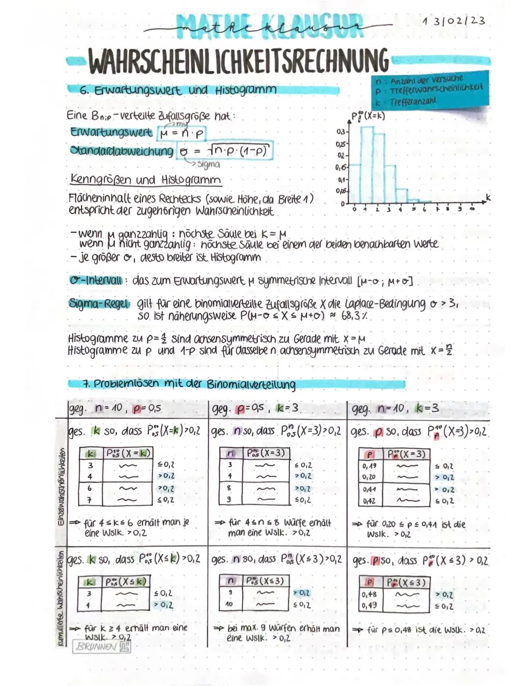 WAHRSCHEINLICHKEITSRECHNUNG
1. Elementare Kombinatorik
•urne mit n Kugeln, nacheinander werden k Kugeln gezogen.
Anzahl der Möglichkeiten:
m