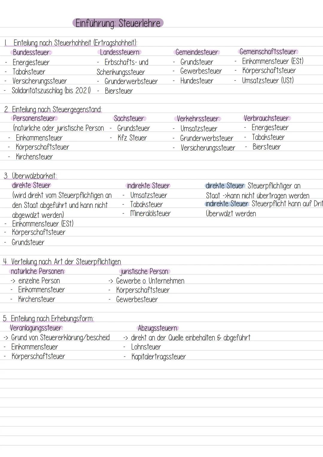 # I Einkommensteuergesetz (EStG)
Das EStG regelt die Erhebung der Einkommensteuer auf das Einkommen
natürlicher Personen. Es legt fest, welc