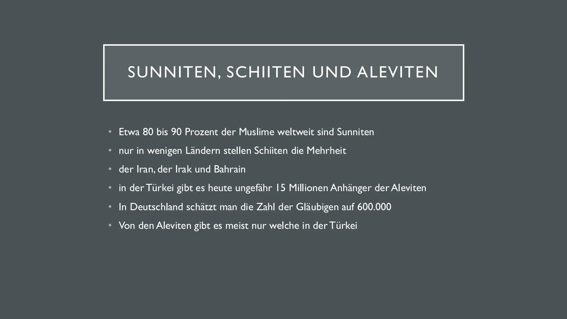 # ISLAM
Von Sara, Ayla und Liva ### INHALTSANGABE
* Länder nach muslimischer Bevölkerung
* Verbreitung Muslime
* Verbreitung Informa