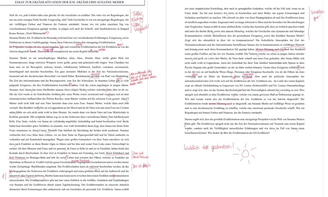 Essay Irmgard Keun (Nach Mitternacht) Erzählsituation Susanne Moder