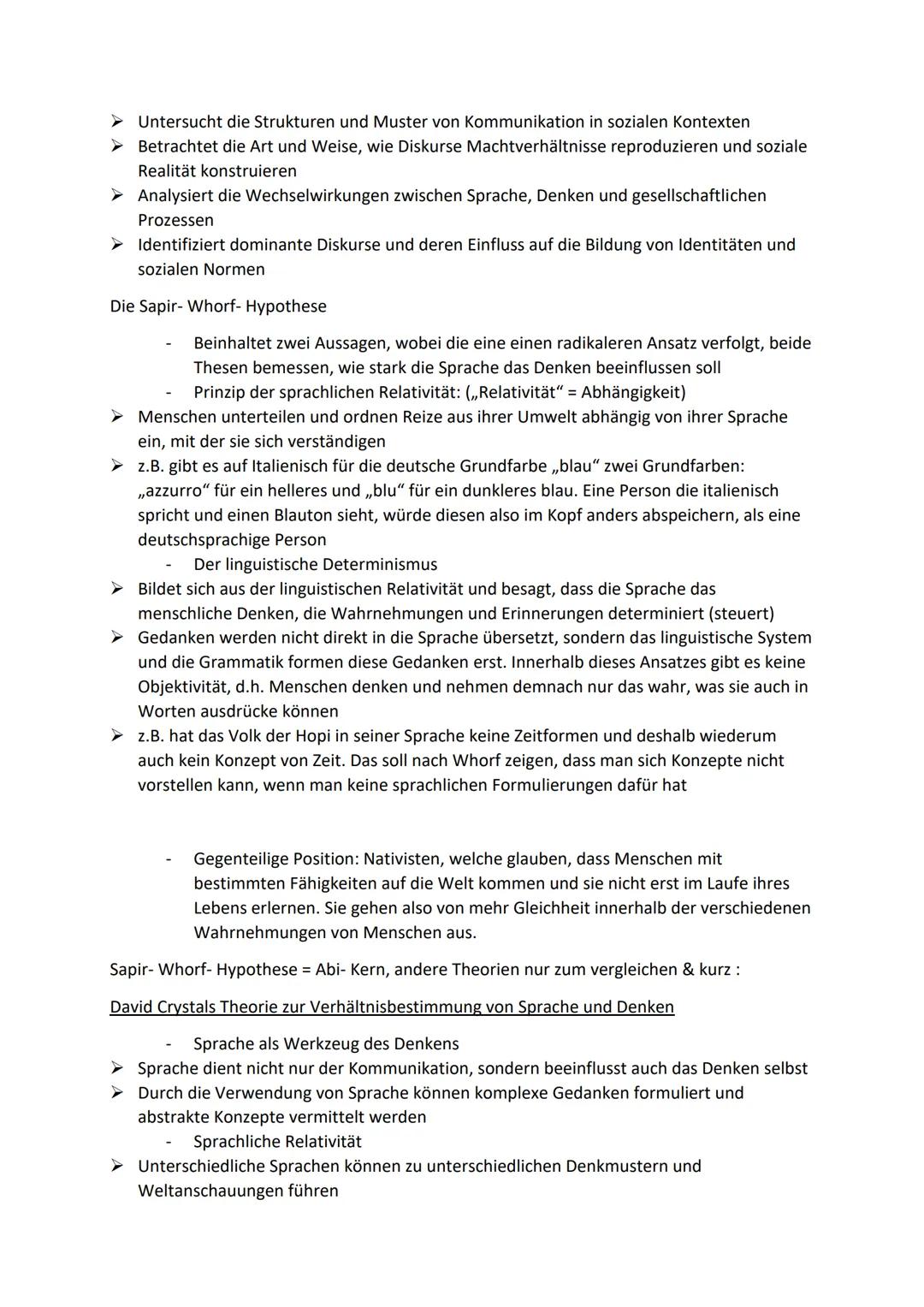 Lernzettel Deutsch LK
Abitur 2024
Inhaltsfeld Sprache
Spracherwerbsmodelle und -theorien
Sprachgeschichtlicher Wandel
Sprachvarietäten und i