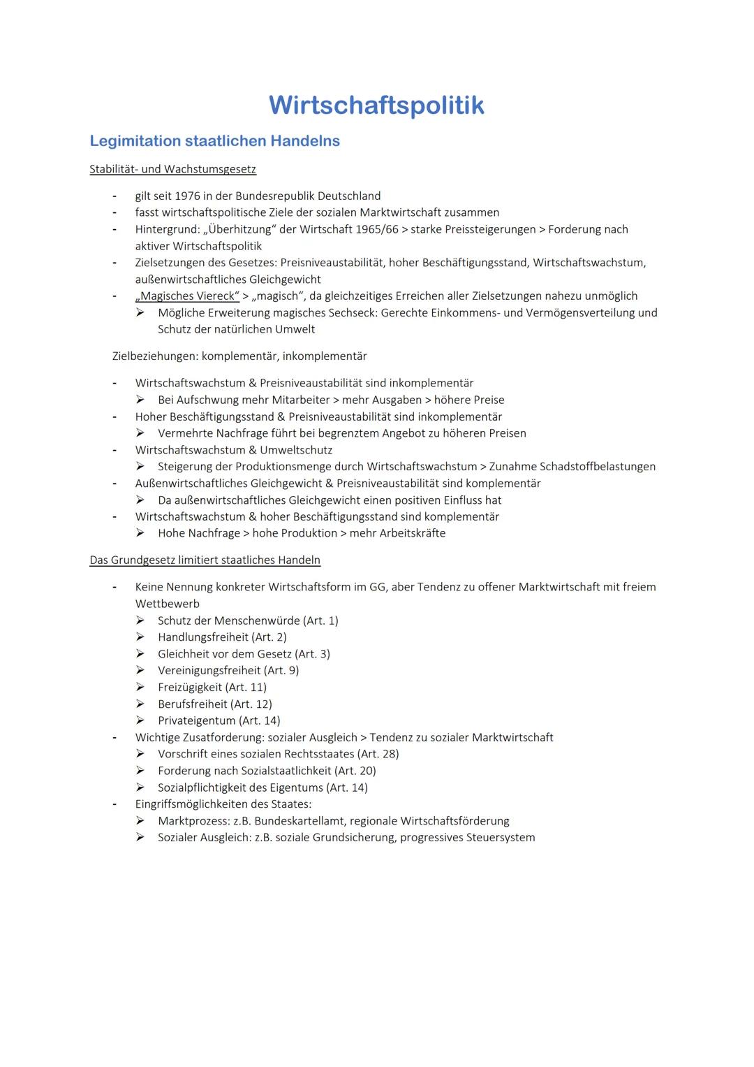 Sozialwissenschaften / Sowi Abitur / Vorabi Lernzettel