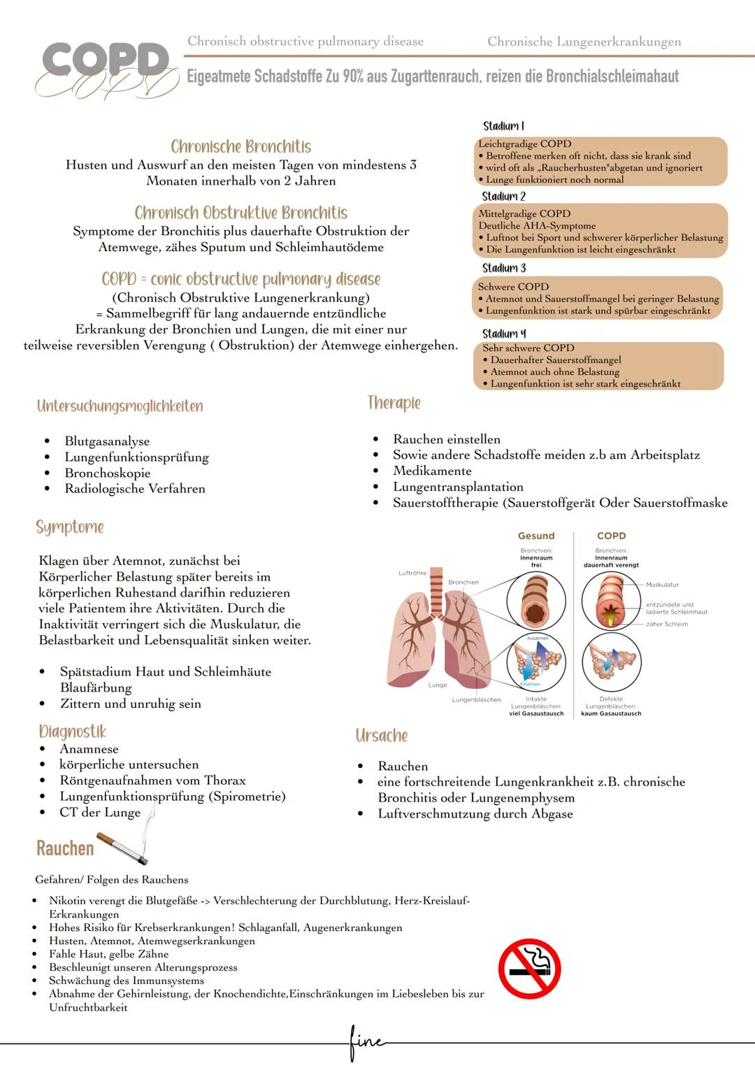COPD / Chronoische Lungenerkrankung / Chronische Bronchitis