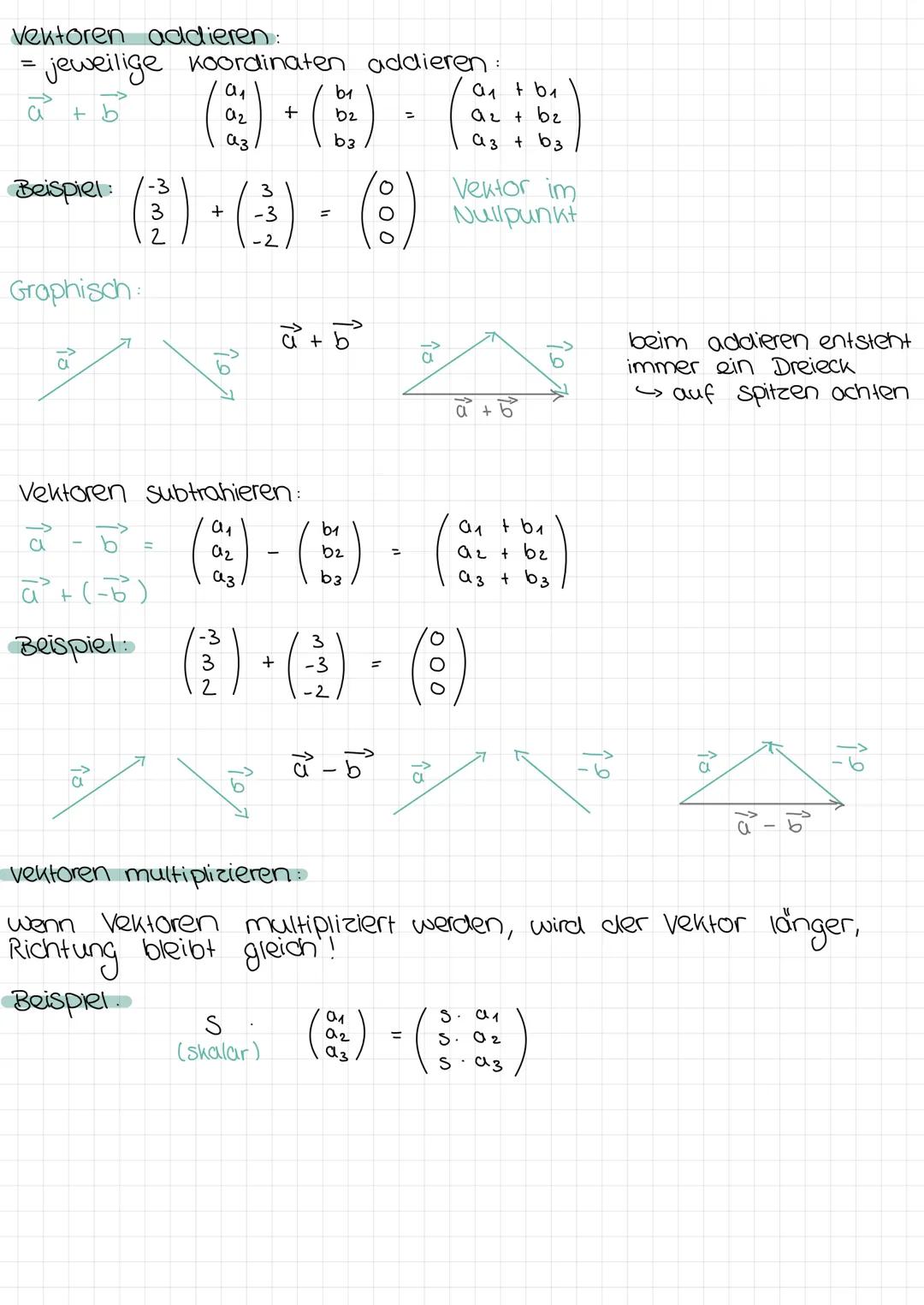 # Vektoren
Vorbereitung zk 05.06 # VEKTOREN
Vektoren sind Punute im Raum die durch Pfeile gezeichnet
werden.
Sie zeigen immer in eine Richt