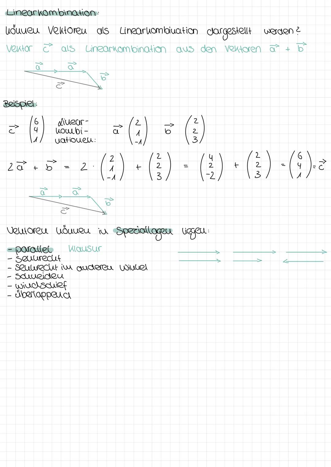 # Vektoren
Vorbereitung zk 05.06 # VEKTOREN
Vektoren sind Punute im Raum die durch Pfeile gezeichnet
werden.
Sie zeigen immer in eine Richt