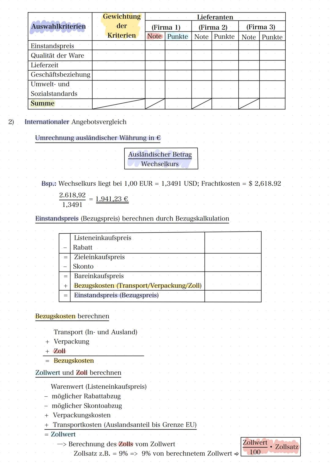 Ziele, Zielkonflikte & Aufgaben der Beschaffung
Beschaffung
> Ziele der Beschaffung: 1. Minimierung der Beschaffungs- und Lagerungskosten
2.