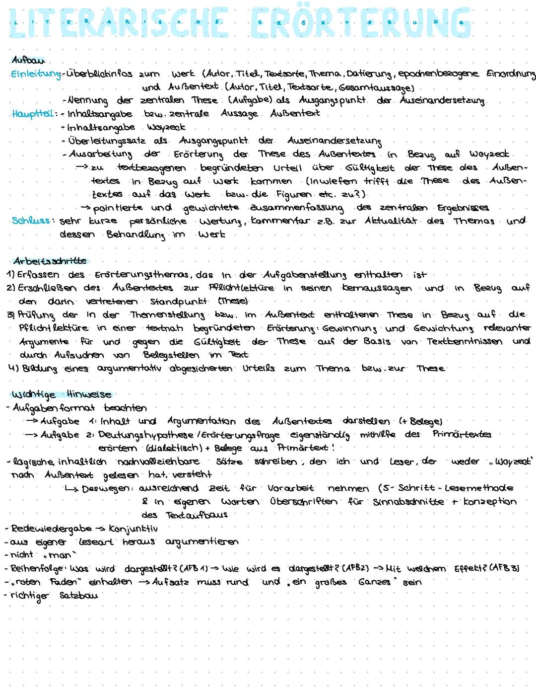 Literarische Erörterung Deutsch LK