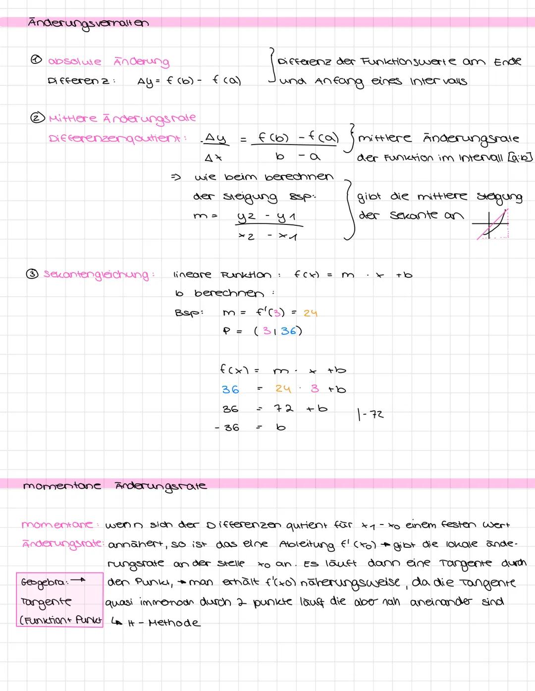 Ganzrationale Funktionen
Grad: nöchste Exponent, der im Funktionsterm vorkommt
BSP: f(x) = +8 + 10 x² + 31 x 4-550x +23 + Allgemeine Form