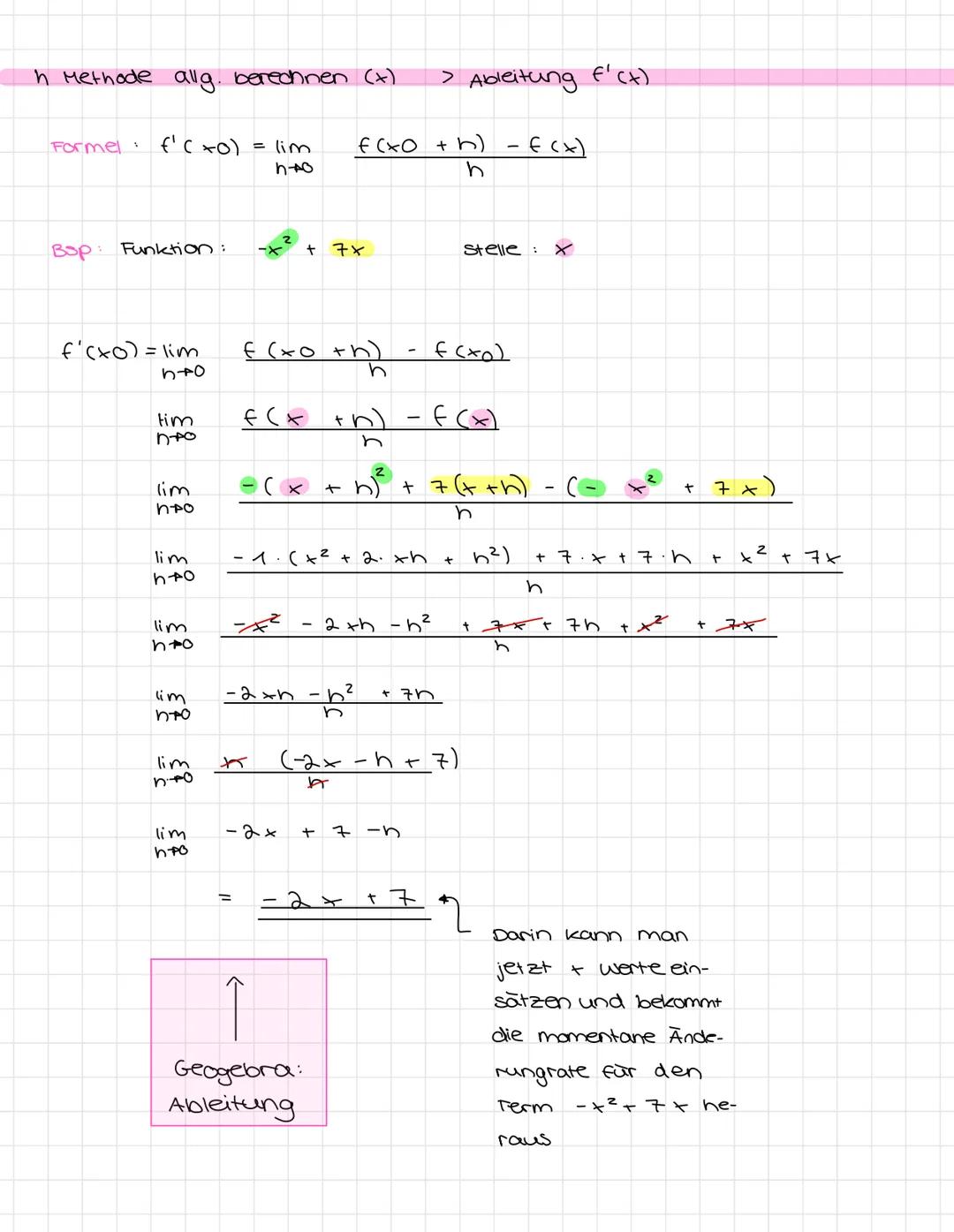 Ganzrationale Funktionen
Grad: nöchste Exponent, der im Funktionsterm vorkommt
BSP: f(x) = +8 + 10 x² + 31 x 4-550x +23 + Allgemeine Form