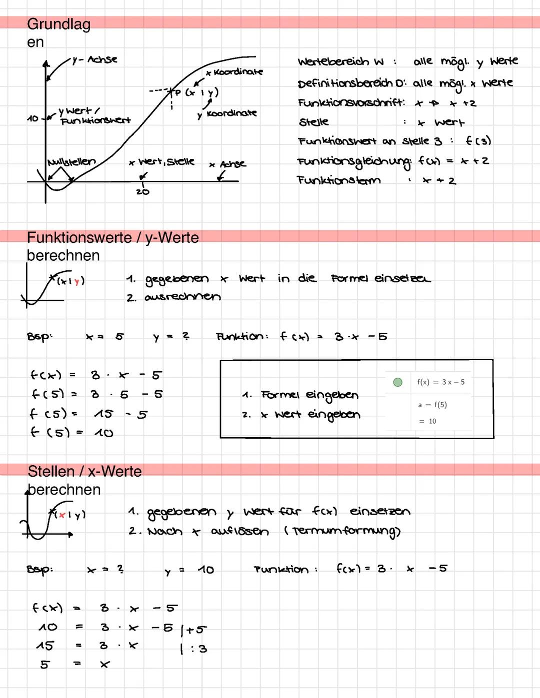 Grundlagen Mathe Oberstufe