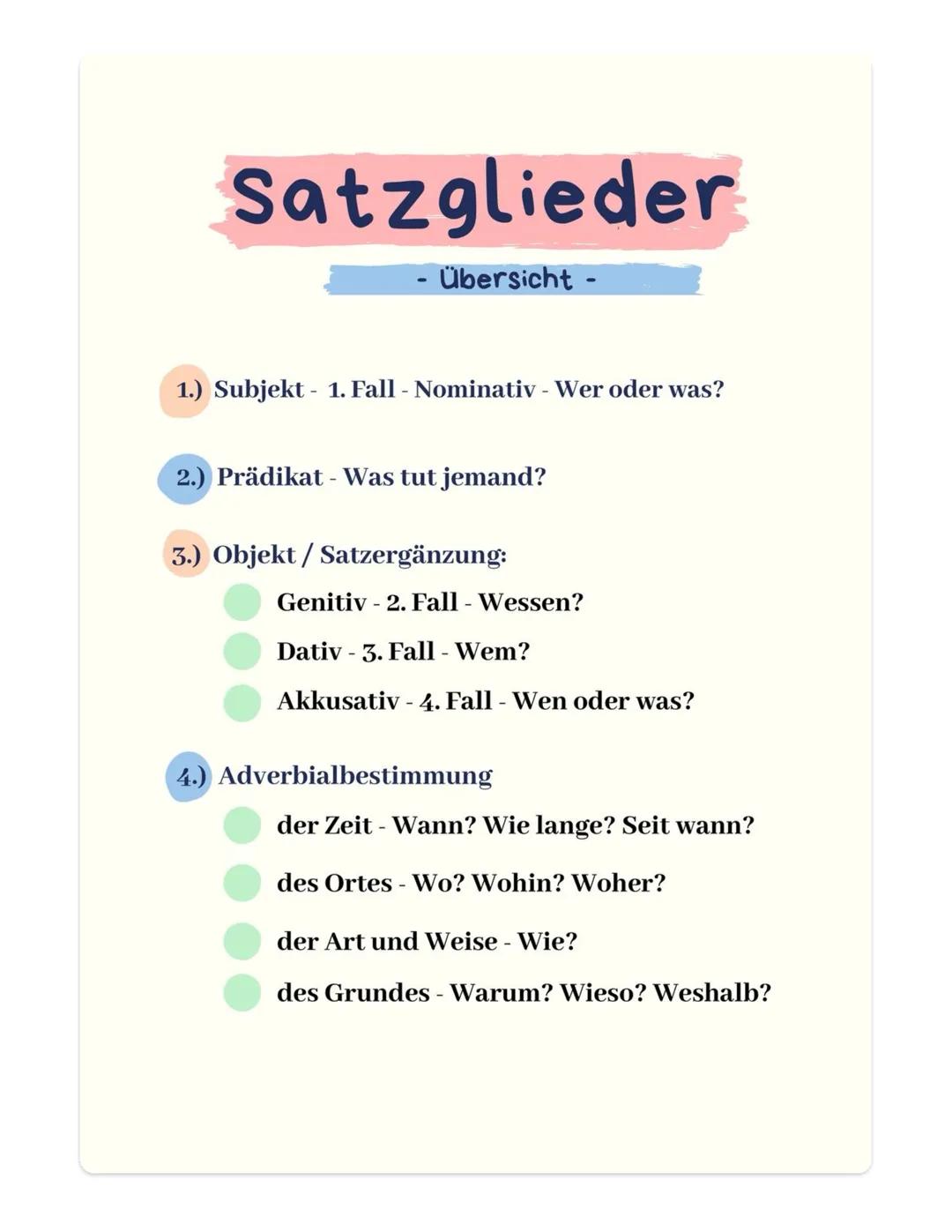 Satzglieder