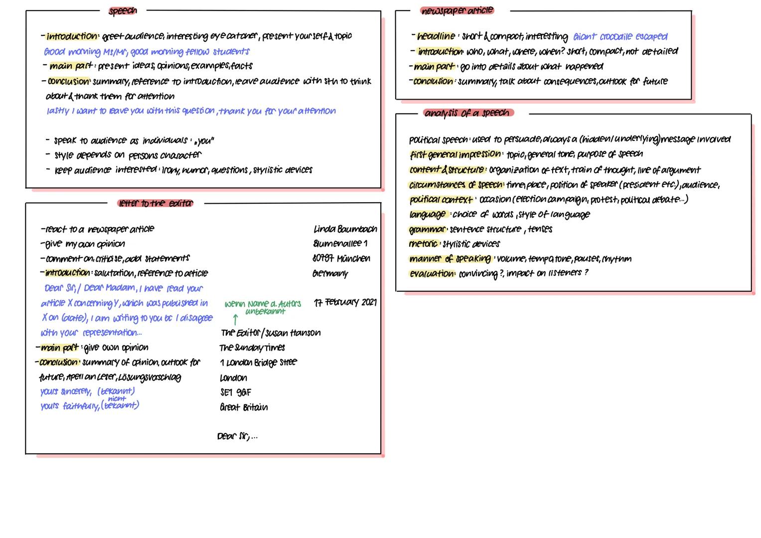letter
argumentative essay
operator discuss...
introduction interesting eye catcher & Vorgehensweise
↓
side that I don't agree with
↓
- cons