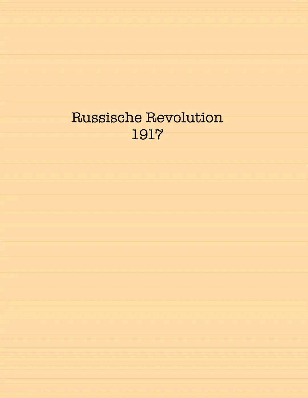 Russische Revolution 1917