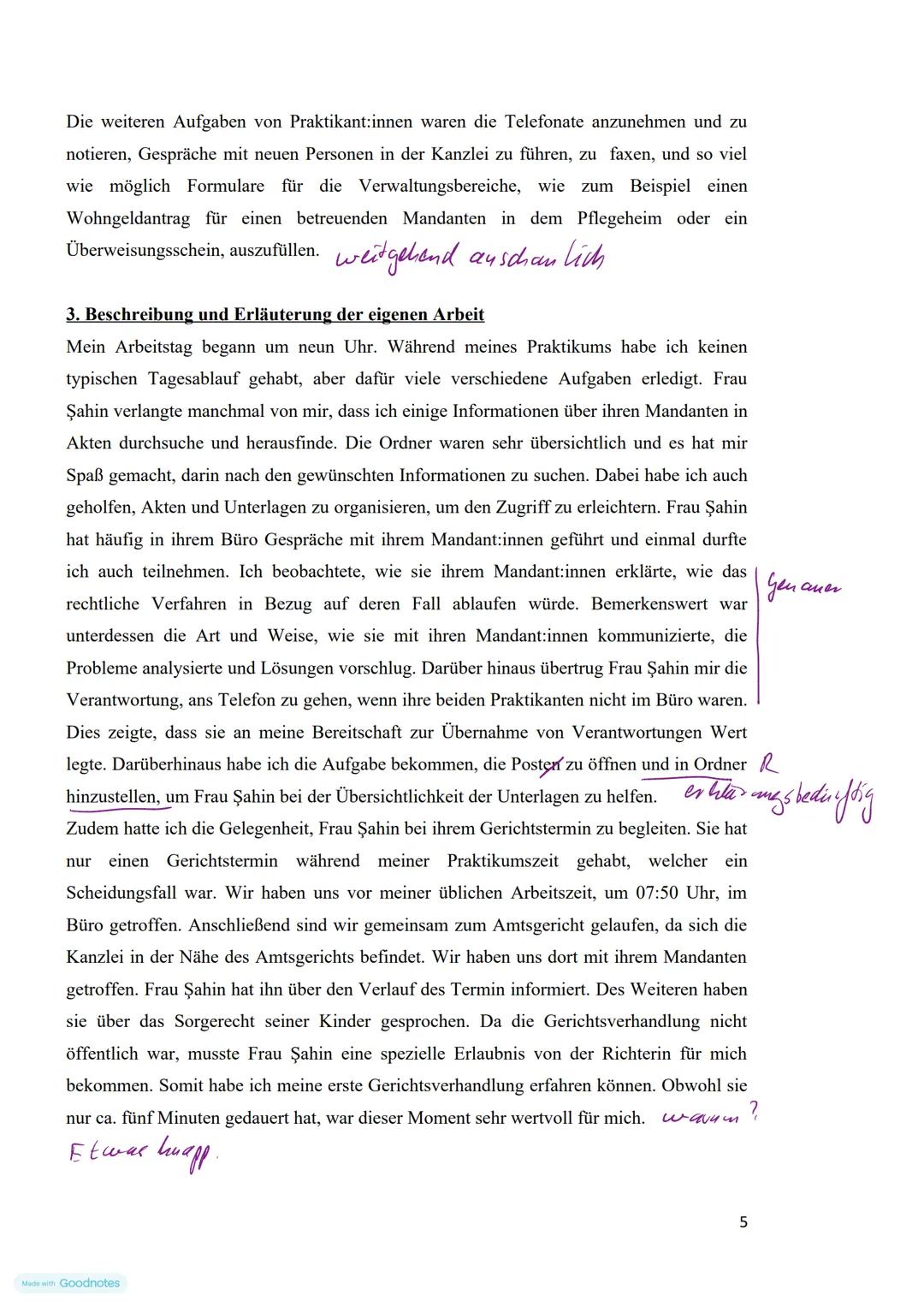 Made with Goodnotes
Praktikum bei
Anwaltskanzlei Şahin
Inhaberin: Selda Çalışkan-Şahin
Zeitraum: 15.01.2024-26.01.2024
Nisanur Kütük
Graf-St