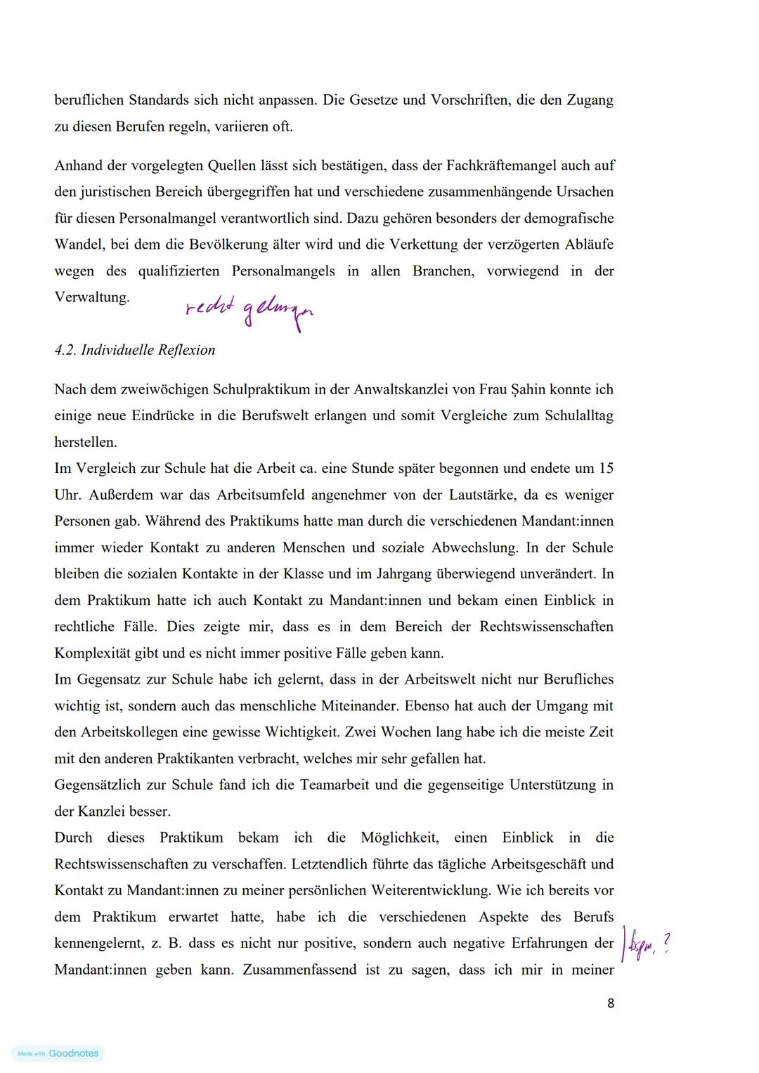 Made with Goodnotes
Praktikum bei
Anwaltskanzlei Şahin
Inhaberin: Selda Çalışkan-Şahin
Zeitraum: 15.01.2024-26.01.2024
Nisanur Kütük
Graf-St