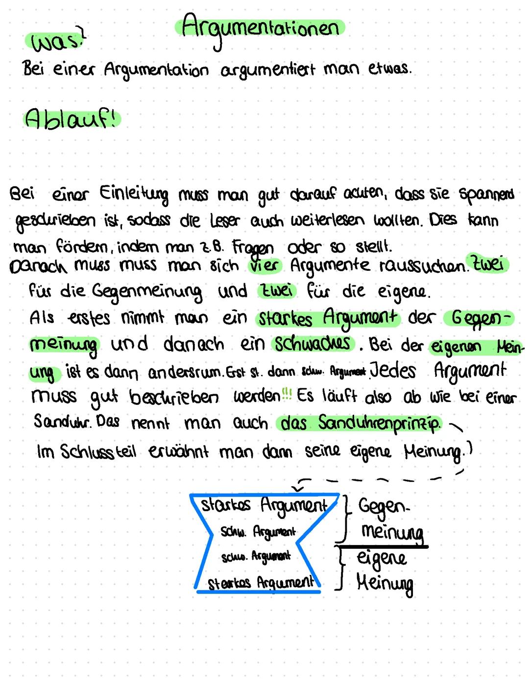 Argumentationen Deutsch