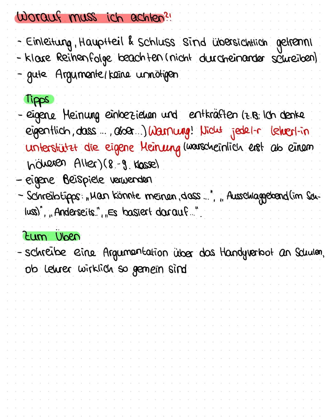 was?
Argumentationen
Bei einer Argumentation argumentiert man etwas.
Ablauf!
Bei einer Einleitung muss man gut darauf achten, dass sie spann