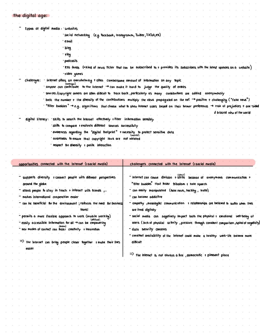 in general:
The media
media tools of communication across space + time
person-to-person communication (e.g. by post, telephone, email, messe