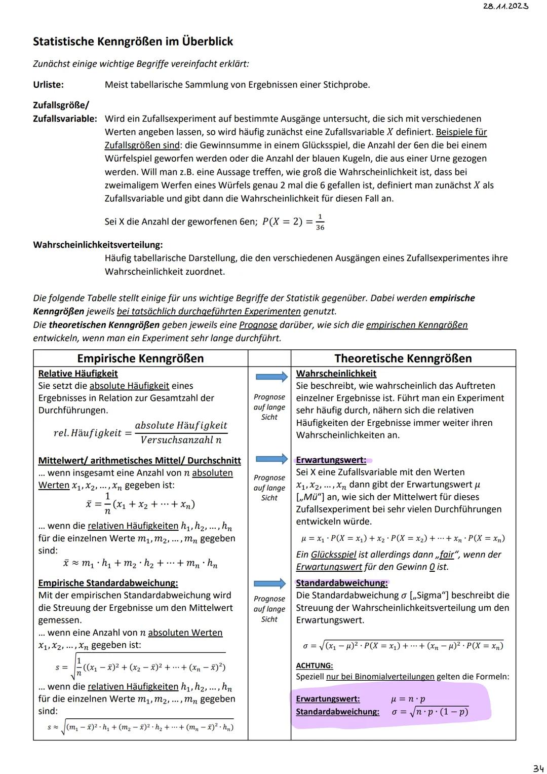 - Stochastik - # Grundlagen
Baumdiagramm:
= Ein Baumdiagramm eignet sich zur Bestimmung von Wahrscheinlichkeiten mehrstutiger bzw. zusamme